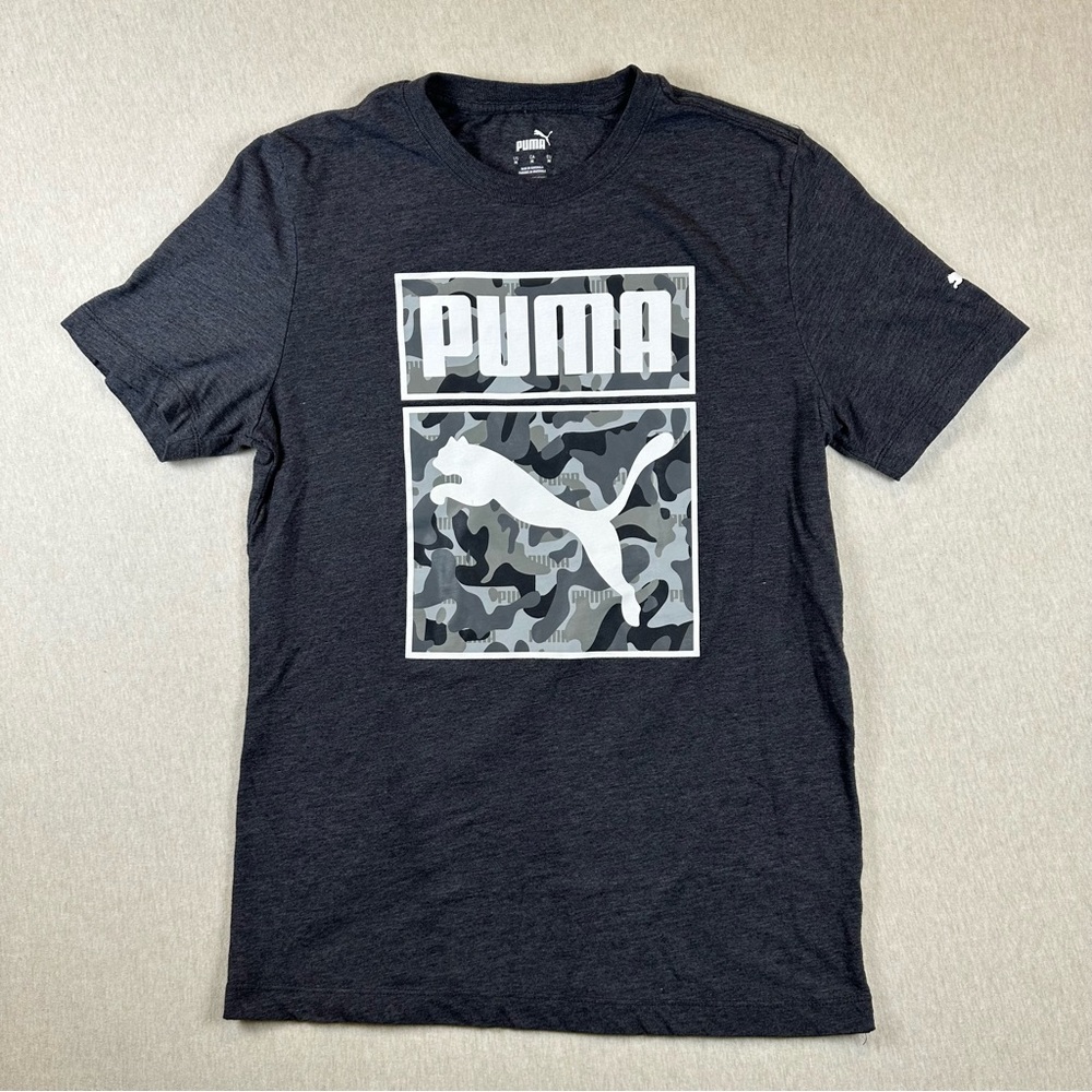 Puma Men's Charcoal Camo Graphic Tee